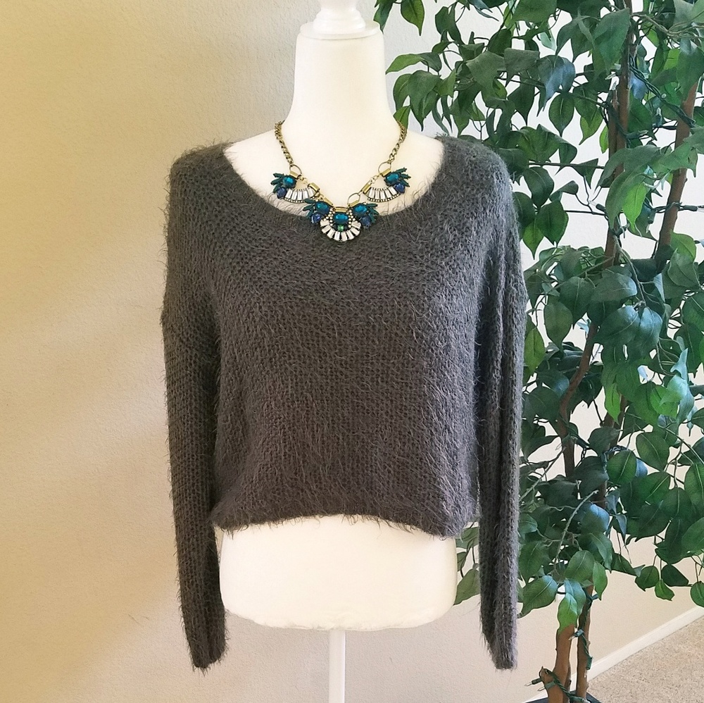 Fuzzy Cropped Sweater 🍂🍃